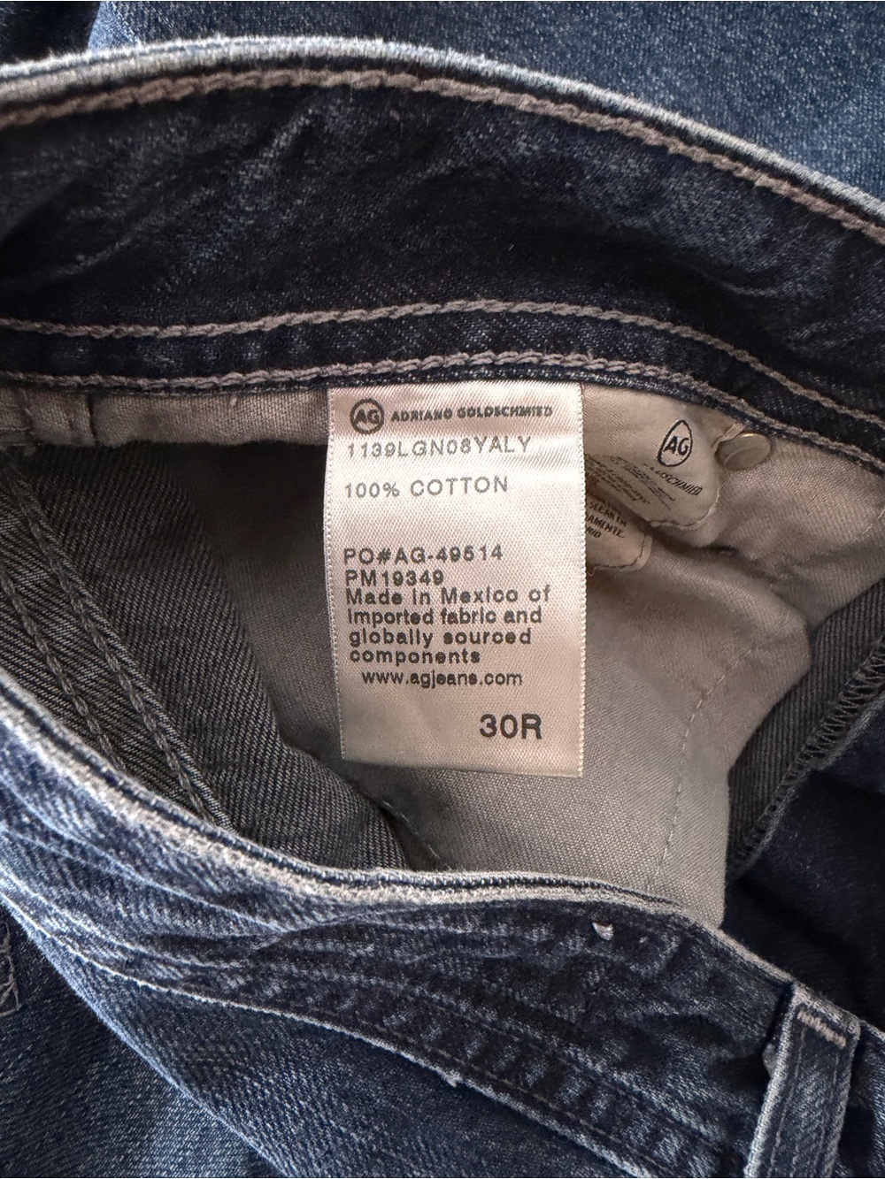 AG Adriano Goldschmied The Dylan Slim Skinny Blue Men's - Size 30R - Picture 11 of 11